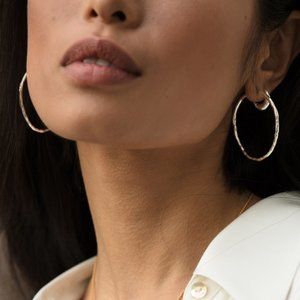 Siren Muse Large Hoop Earrings Sterling Silver